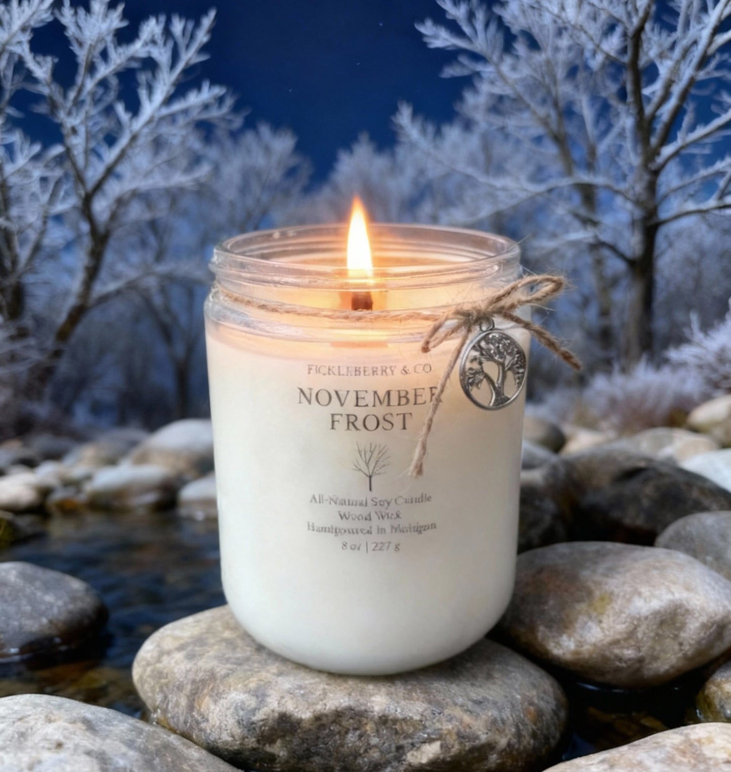 8 ounce Soy Candle November Frost