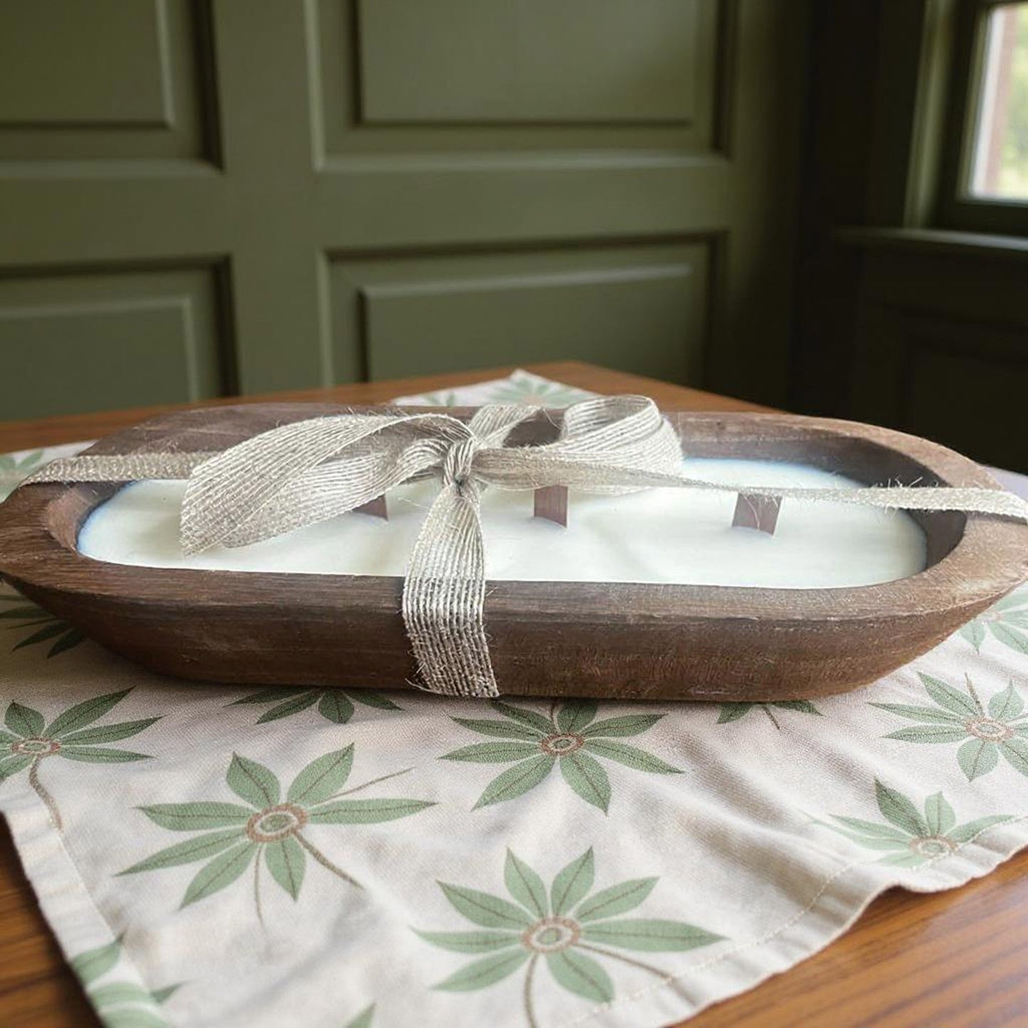 Dough Bowl Candle 12" Banana Nut Bread Scent