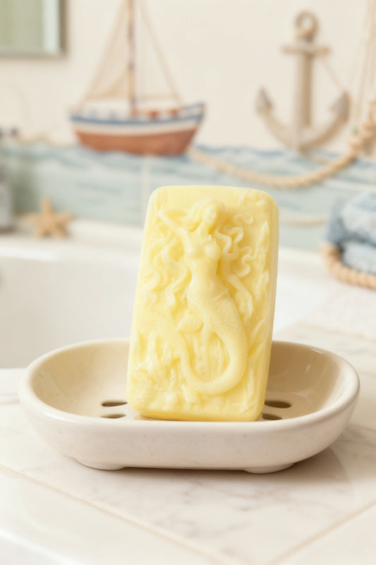 Mermaid Goat Milk Soap β Sculpted Artisan Bar (4 oz)