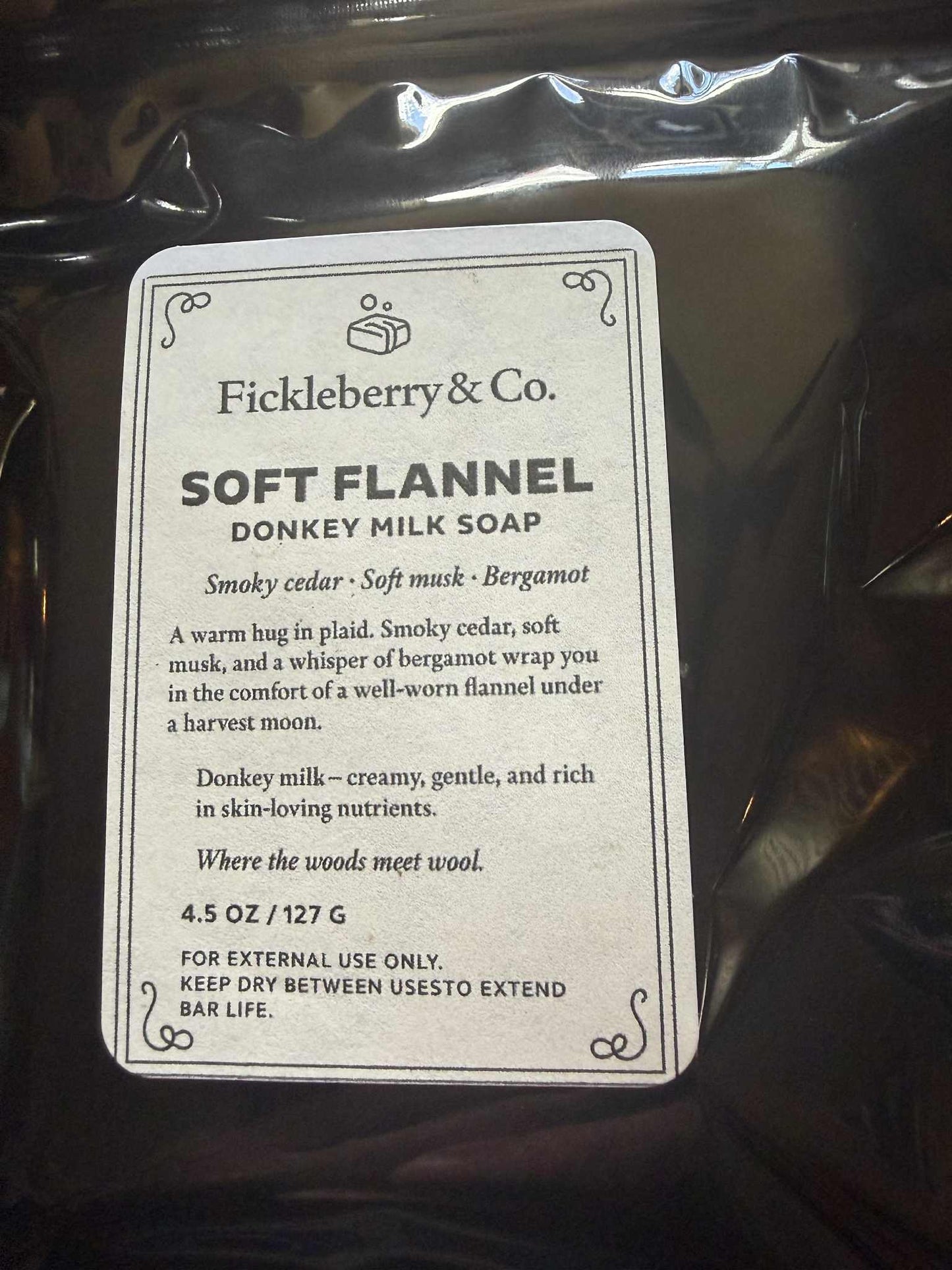 Poop Emoji Soap — Soft Flannel (Donkey Milk, 4.5 oz)