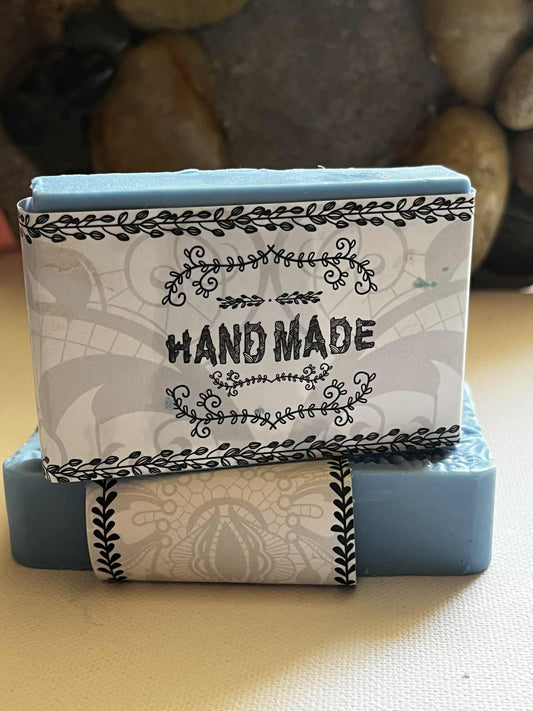 Bar Soap, Beef Tallow, Carved Cow , Soft Flannel Scent