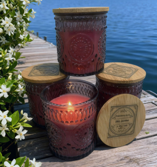 Jasmine Bloom – Embossed Lavender Jar Candle